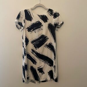 Alice + Olivia Monochrome Brushstroke Dress